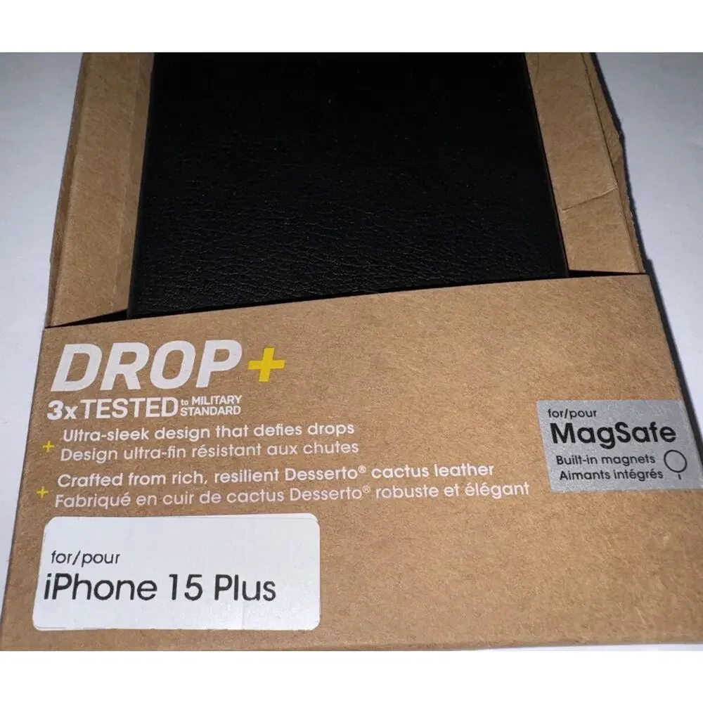 Otterbox iPhone 15 Plus Symmetry Series Case MagSafe Dark Echo Black New
